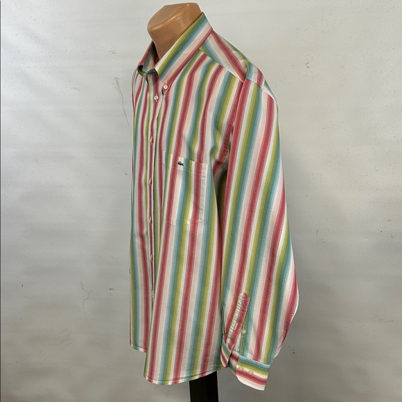 Lacoste long sleeve button down collar shirt.  Size 44 (XL) - Picture 5 of 8